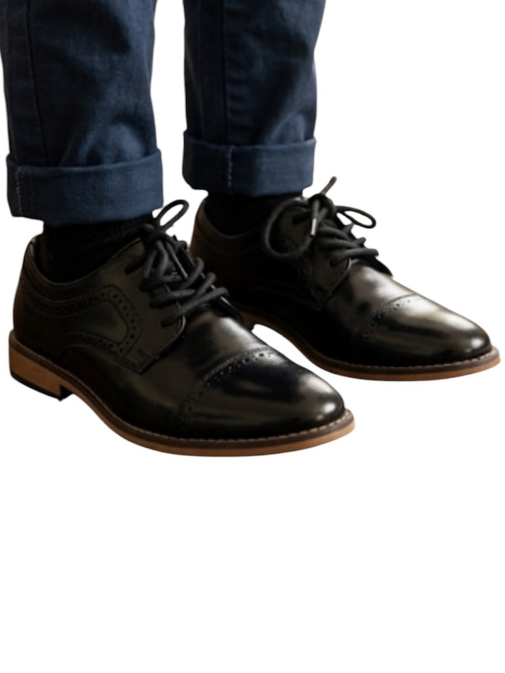 Stacy Adams Boys' Dickinson Cap Toe Oxford (Black) Size 12
U